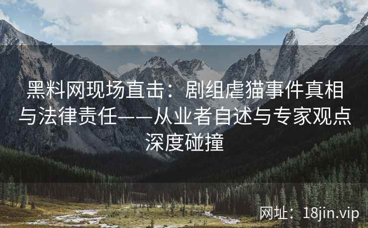 黑料网现场直击：剧组虐猫事件真相与法律责任——从业者自述与专家观点深度碰撞