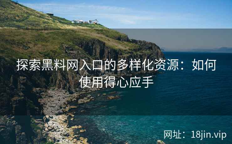 探索黑料网入口的多样化资源：如何使用得心应手