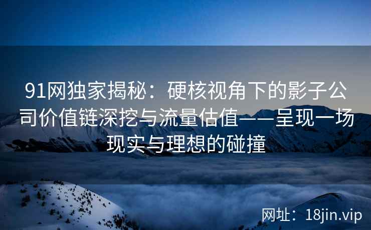 91网独家揭秘：硬核视角下的影子公司价值链深挖与流量估值——呈现一场现实与理想的碰撞