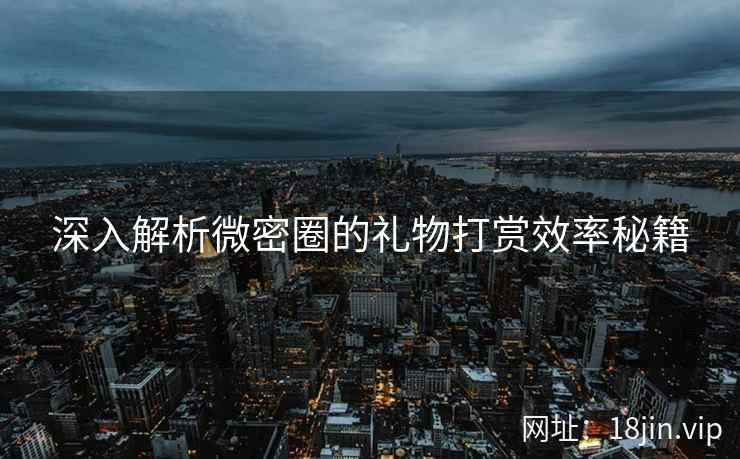 深入解析微密圈的礼物打赏效率秘籍