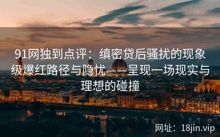 91网独到点评：缜密贷后骚扰的现象级爆红路径与隐忧——呈现一场现实与理想的碰撞